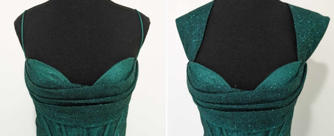retouche de manches de la robe