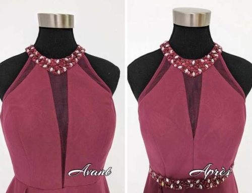 Fixing cleavage in a deep neck dress
