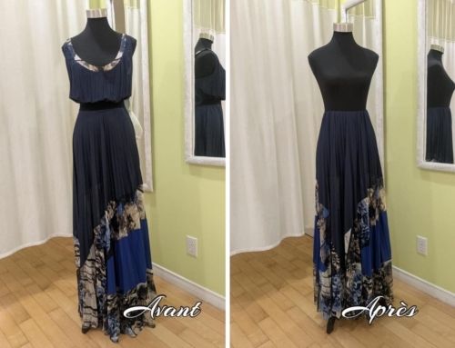 Transformer une robe en jupe: cours de couture