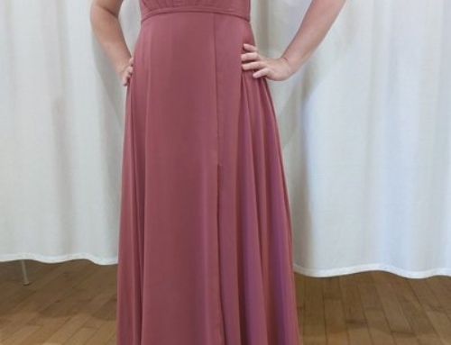 Adjusting an oversized dress