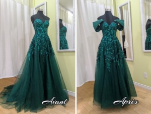 Retouche robe epaules denudees