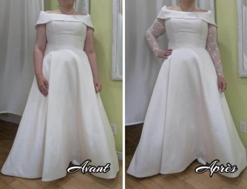 Manches amovibles pour une robe de mariée