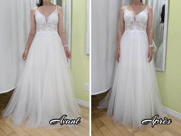 Ourlet de robe mariee Laval Montreal