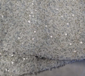 Tissu à strass et paillettes